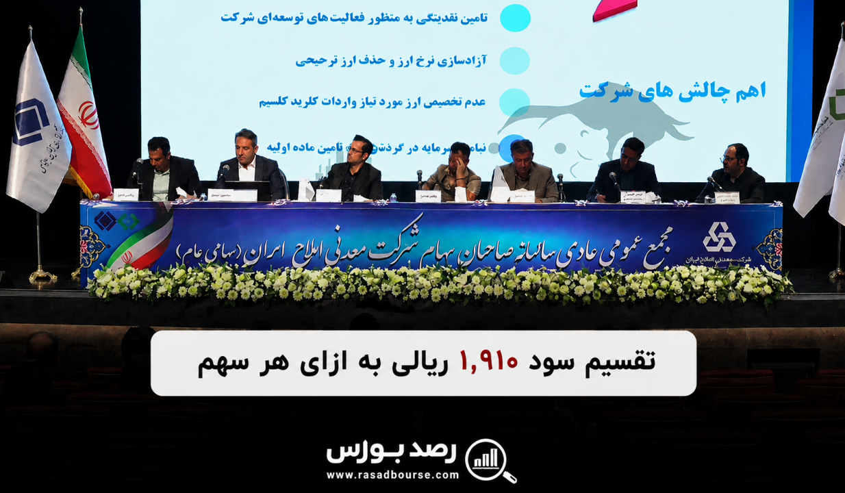 تقسیم سود ۱,۹۱۰ ریالی به ازای هر سهم