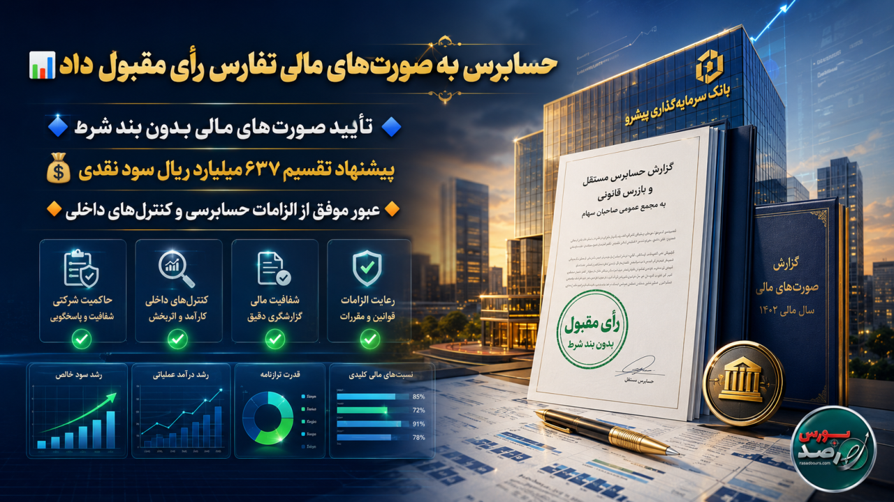 حسابرس به صورت‌های مالی تأمین سرمایه خلیج فارس رأی مقبول داد