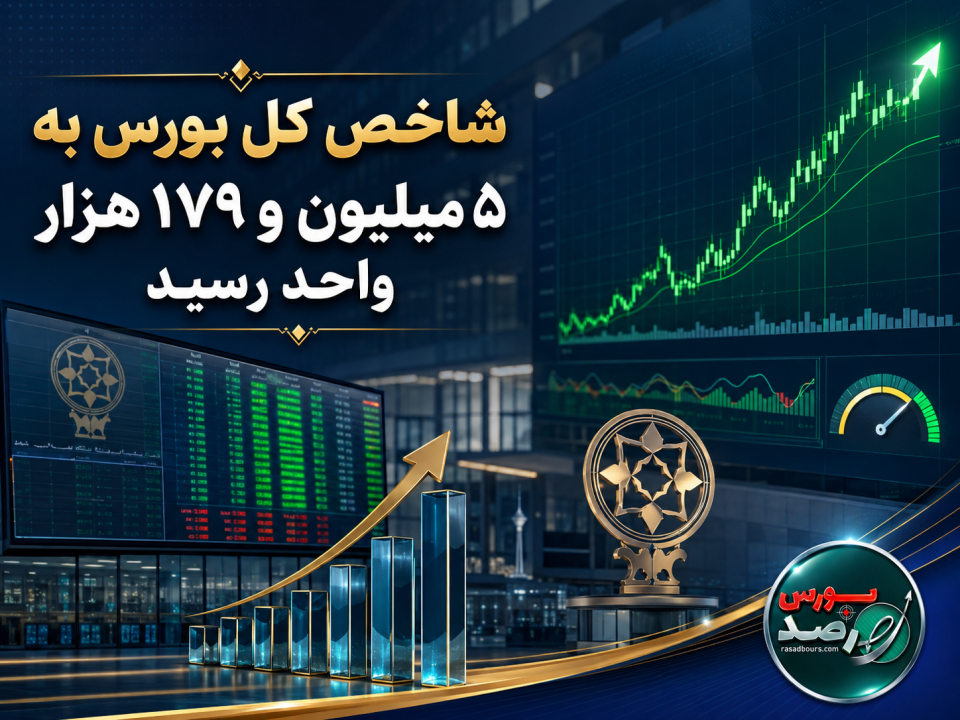 شاخص کل بورس به ۵ میلیون و ۱۷۹ هزار واحد رسید
