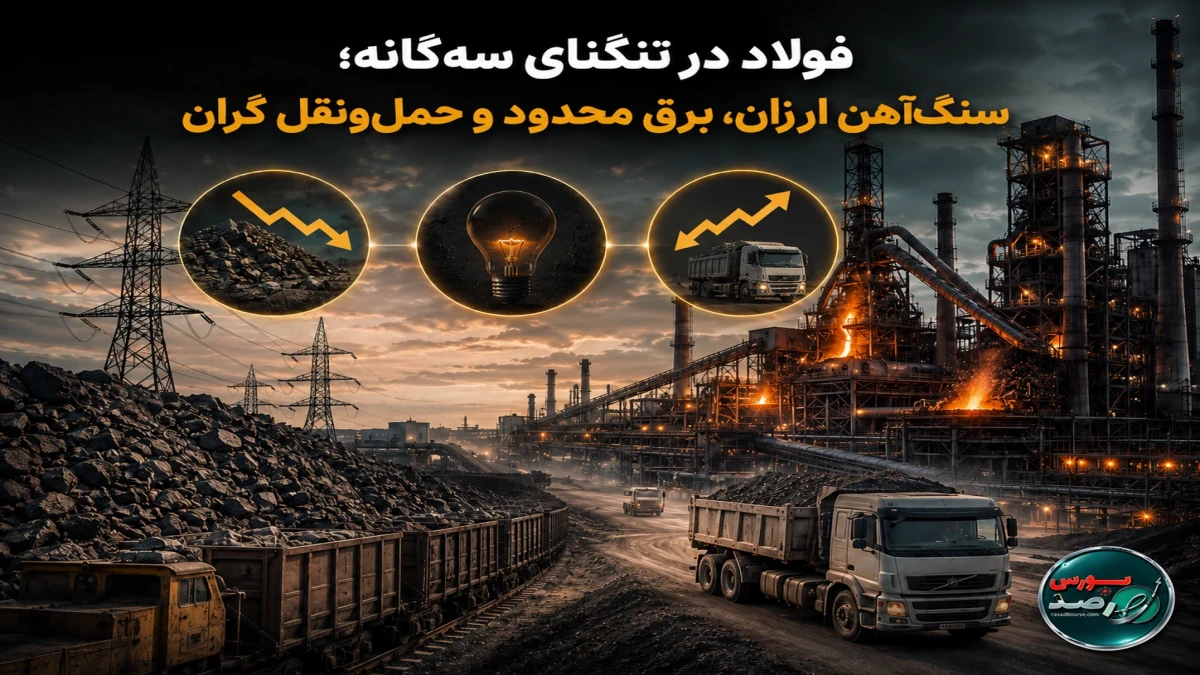 فولاد در تنگنای سه‌گانه؛ سنگ‌آهن ارزان، برق محدود و حمل‌ونقل گران