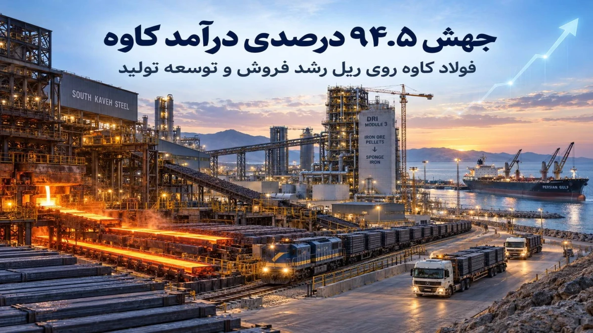 جهش ۹۴.۵ درصدی درآمد؛ فولاد کاوه روی ریل رشد فروش و توسعه تولید