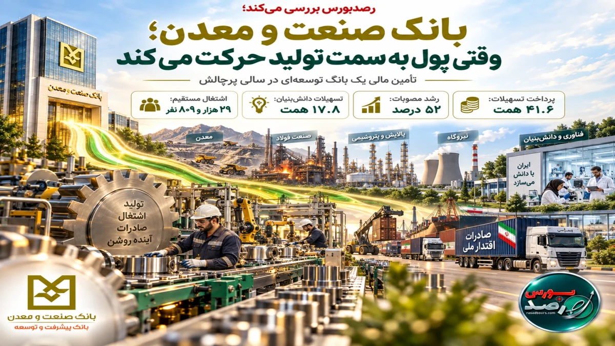 بانک صنعت و معدن؛ وقتی پول به سمت تولید حرکت می‌کند