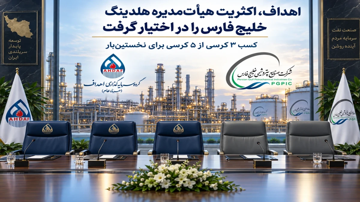 گروه سرمایه‌گذاری اهداف برای نخستین بار، ۳ کرسی هیأت‌مدیره هلدینگ خلیج فارس را کسب کرد