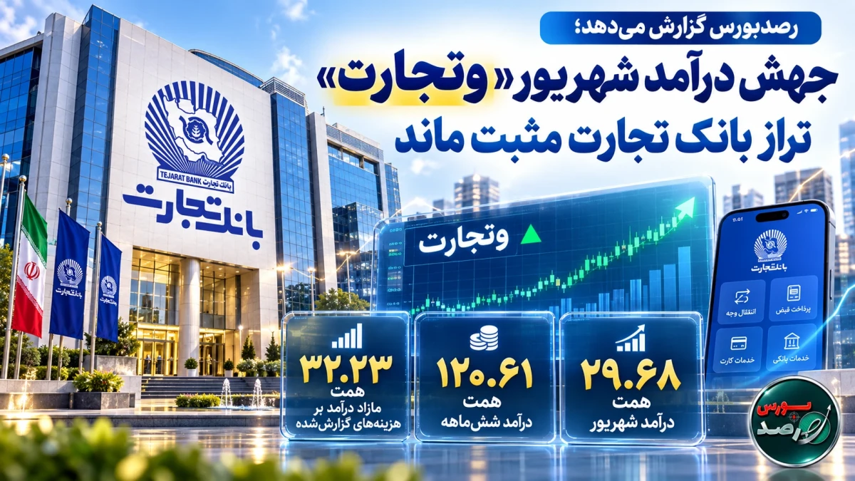 جهش درآمد شهریور «وتجارت»؛ تراز بانک تجارت مثبت ماند