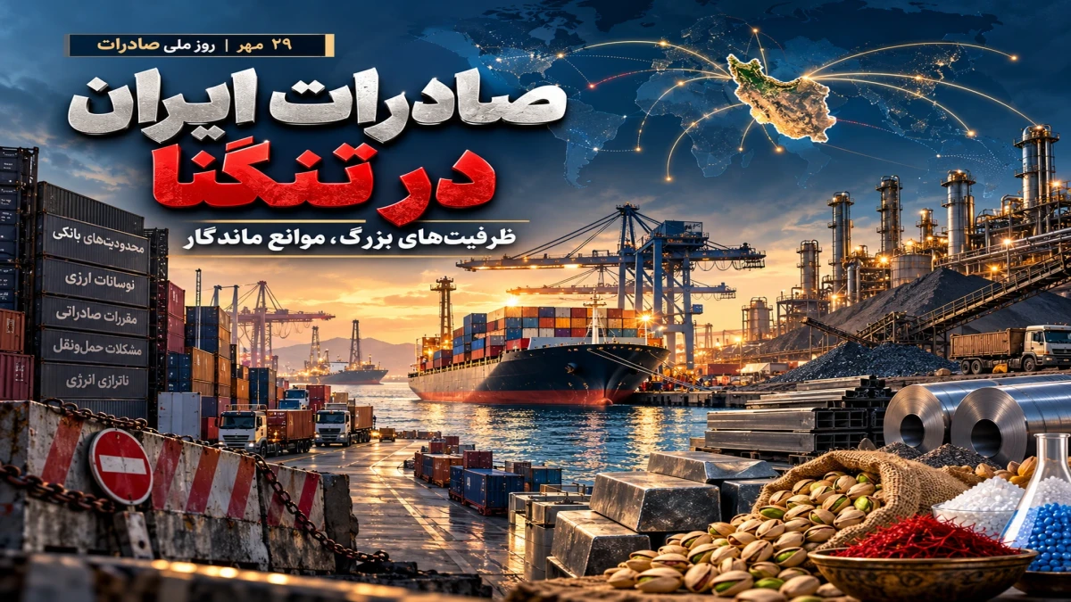 صادرات ایران در تنگنای سیاست‌گذاری؛ از ظرفیت‌های بزرگ صنعتی تا بازارهای ازدست‌رفته